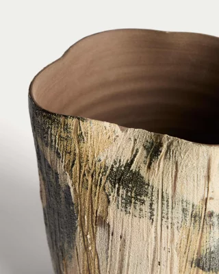 Коричневая керамическая ваза Dirva 17.5X17.5X23 CM 4