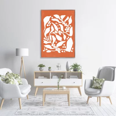 Репродукция картины на холсте Branches in color No3 75X105 CM 3