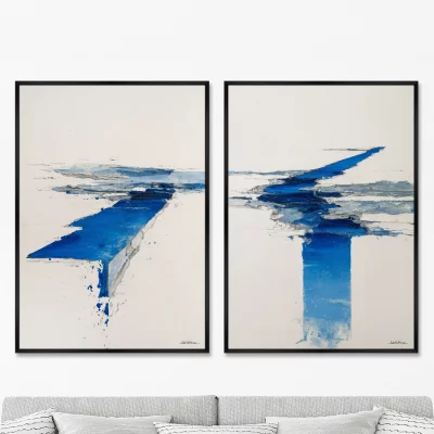 Набор из двух постеров на холсте Geometry of Spring Rivers 75X105 / 75X105 CM 8