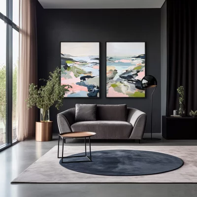 Набор из двух постеров на холсте Sea Bay in Autumn 75X105 / 75X105 CM 4