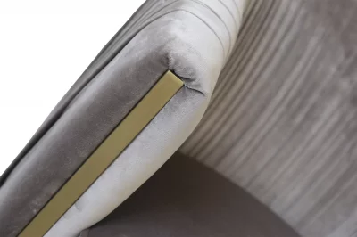Кресло велюровое серо-коричневое 82X91X83 CM 4