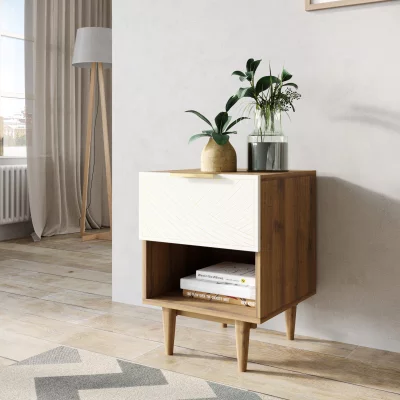 Тумбочка прикроватная Line 40X35X50 CM beige 3