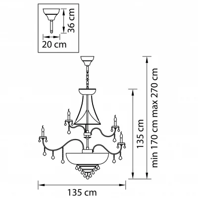 Подвесная люстра Classic 135X135X170 CM 4