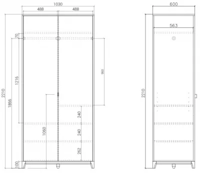 Шкаф Case 103X60X221 CM 6
