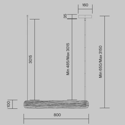 Подвесной светильник Frostum 80X10X65 CM 5
