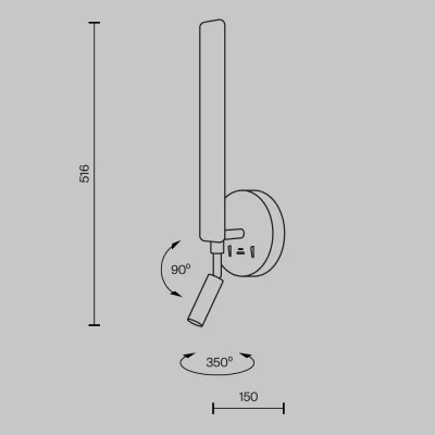 Настенный светильник Combo 96X150X516 MM 4