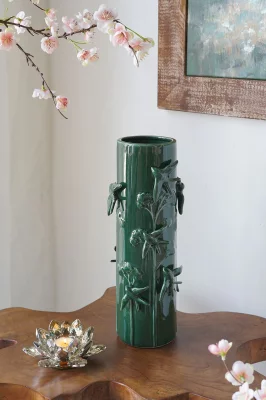 Декоративная ваза с птичками 14.5X14.5X37.5 CM 6