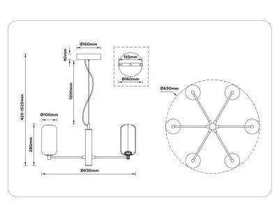 Подвесная люстра Ambrella Light LH11107 3
