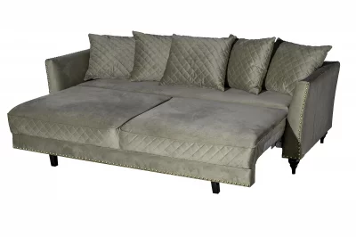Диван Sorrento 230M трехместный раскладной, оливковый велюр 230X101X86 CM 3
