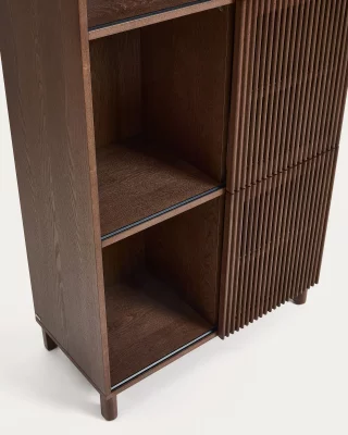 Стеллаж Beyla из шпона ясеня и массива ясеня с отделкой под орех 84.5X42.5X170 CM 4