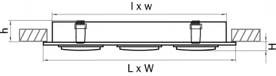 Встраиваемый светильник Singo 28X10X5 CM 3