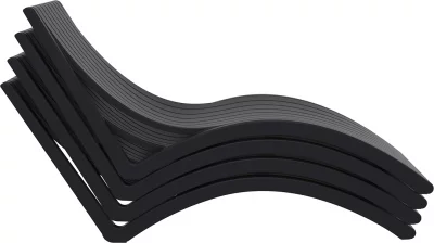 Шезлонг пластиковый Slim 180X72X70 CM чёрный 7