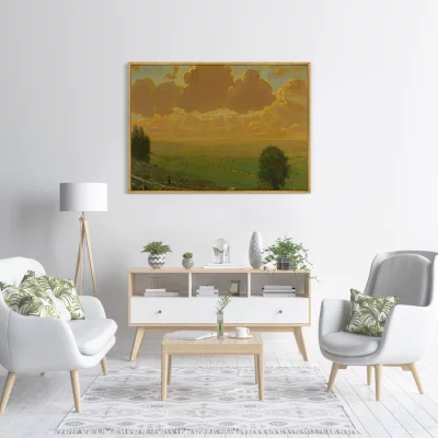 Постер на холсте Sunburst Over Sackingen 105X75 CM 3