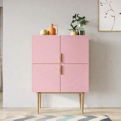 Комод Line 90X50X125 CM pink 4
