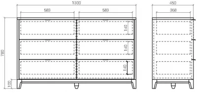 Комод Case 130X45X78 CM 7