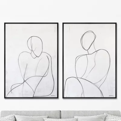 Композиция из двух репродукций картин на холсте Graceful Lines 75X105 / 75X105 CM 8