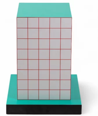 Вспомогательный столик Supersidetable Red Grid 48X42X55 CM 4