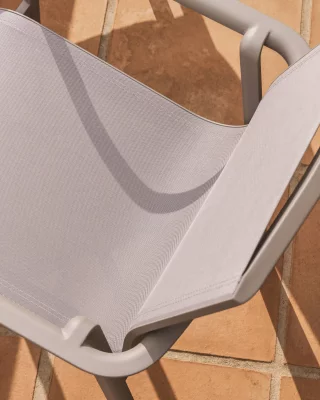 Садовый стул Canea из бежевого текстилена и алюминия 57X65X90 CM 3