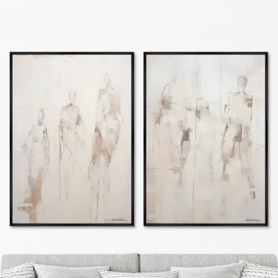 Набор из двух постеров на холсте Hockey players 75X105 / 75X105 CM 8