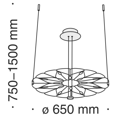 Подвесной светильник Полет 65X150 CM 4