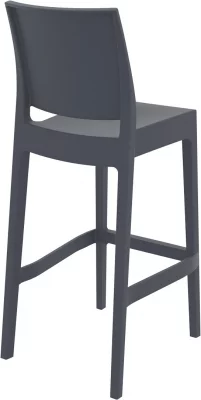 Стул пластиковый барный Maya 45X51X108 CM серый 3