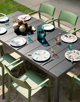 Стол металлический раздвижной Rio Alu 140-210X85X76 CM 3