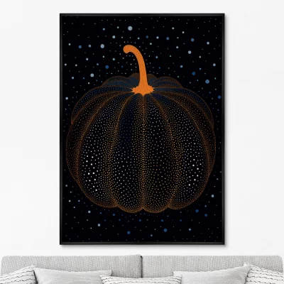 Постер на холсте Pumpkin sparkling in the night 75X105 CM 6