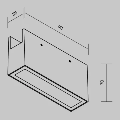 Уличный трековый светильник Points 14X4X7 CM 6