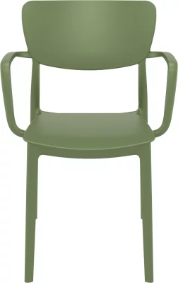 Стул пластиковый Lisa 53X54X82 CM зелёный 4