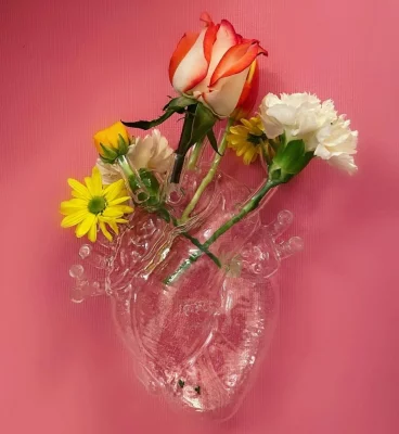 Ваза из стекла Love in Bloom 14X7X17 CM 4