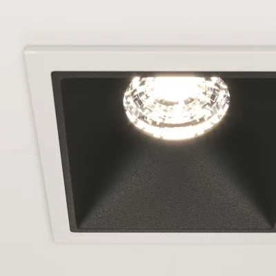 Встраиваемый светильник Alfa LED белый квадратный 4