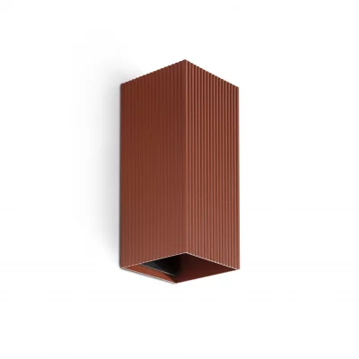 Настенный светильник LUNE квадратный терракотовый с рифлением 2xGU10 15.5X8X6.5 CM 7