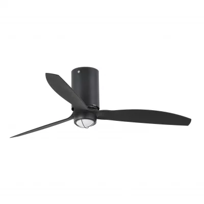 Потолочный вентилятор с подсветкой Mini Tube Fan LED матовый черный 128X128X32,4 CM 6