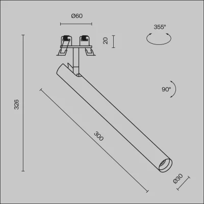 Встраиваемый светильник Focus T 3X3X32,6 CM 11
