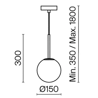 Подвесной светильник MOD321PL-01W 15X15X2125 CM 6