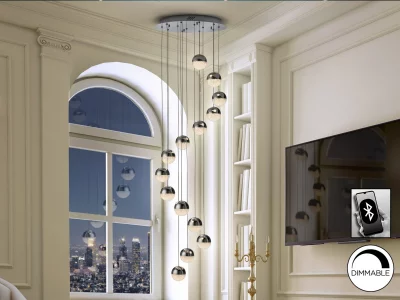 Подвесной светильник Sphere LED 14L Ø51 DIM Bluetooth хром 50X50X175 CM 4