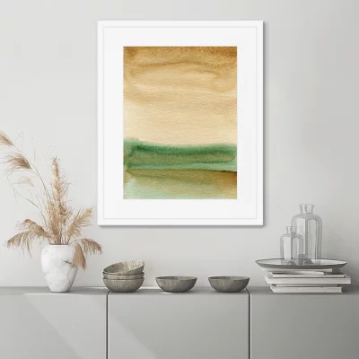 Постер в раме Pond shore in July 42X52 CM 3