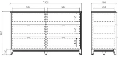Комод Case 130X45X78 CM 7
