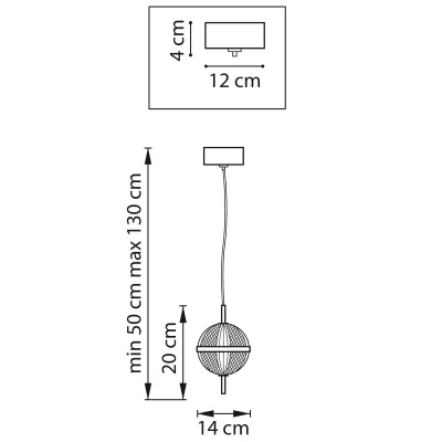 Подвесной светильник Acrile 14X14X50 CM 6