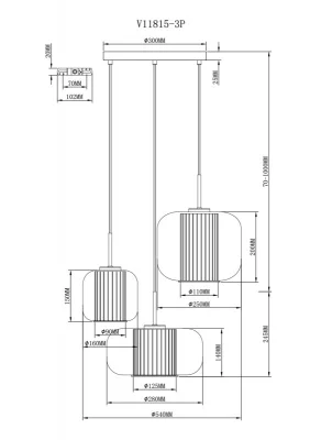 Подвесная люстра Ember 54X54X90 CM 7