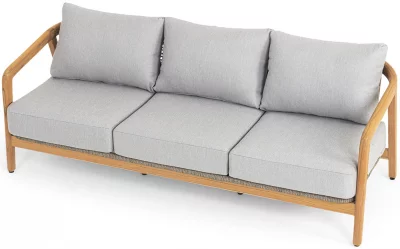 Диван трёхместный из тика Лейпциг 205X82X71 CM 4