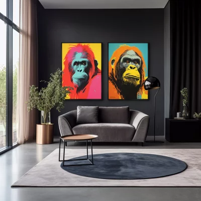 Набор из двух постеров на холсте Orang Utan 75X105 / 75X105 CM 4