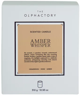 Свеча ароматическая The Olphactory White insignia Amber whisper 60 часов горения 5