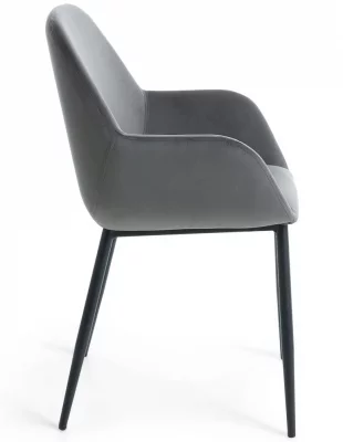 Стул с подлокотниками Konna 59X52X83 CM серый 3