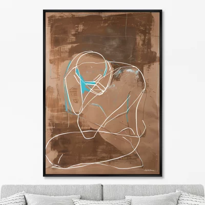 Репродукция картины на холсте The Birth of the Thinker Form 75X105 CM 6