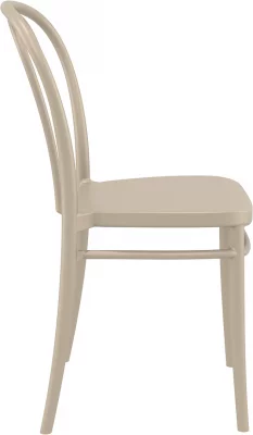 Стул пластиковый Victor 42X55X58 CM бежевый 5