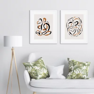 Комплект из двух постеров Calligraphic love 42X52 / 42X52 CM 4