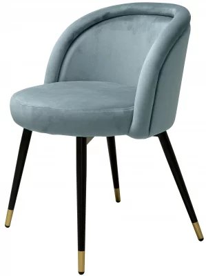 Комплект из двух стульев Chloe 58X58X77 / 58X58X77 CM голубого цвета 5
