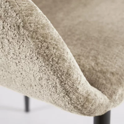 Стул с подлокотниками Konna 59X52X83 CM из бежевой синели 6