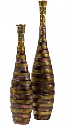 Ваза металлическая Stripes 16X16X66 CM 4
